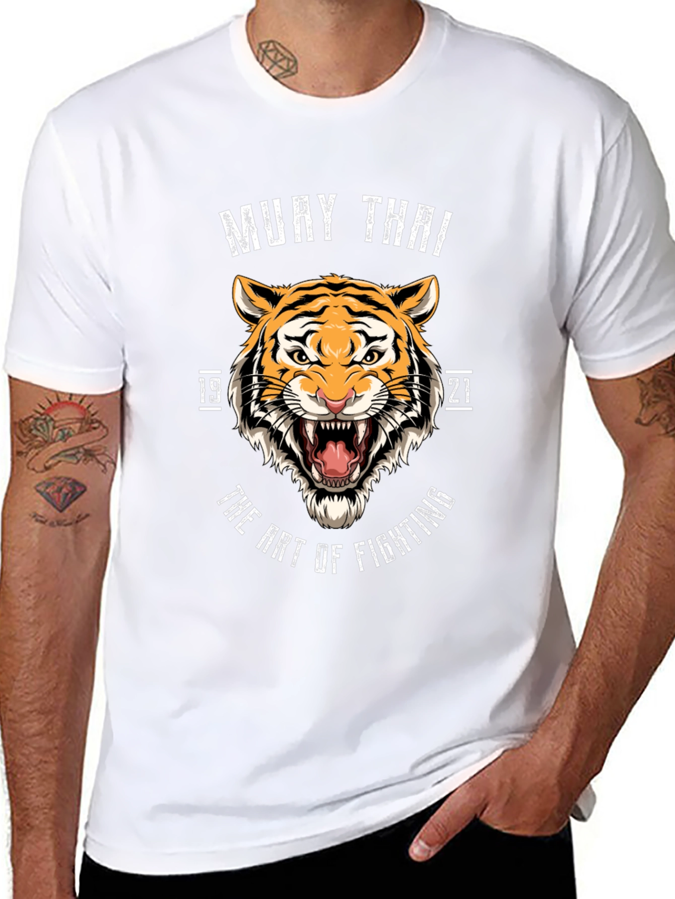 Muay Thai Tiger Black T-Shirt