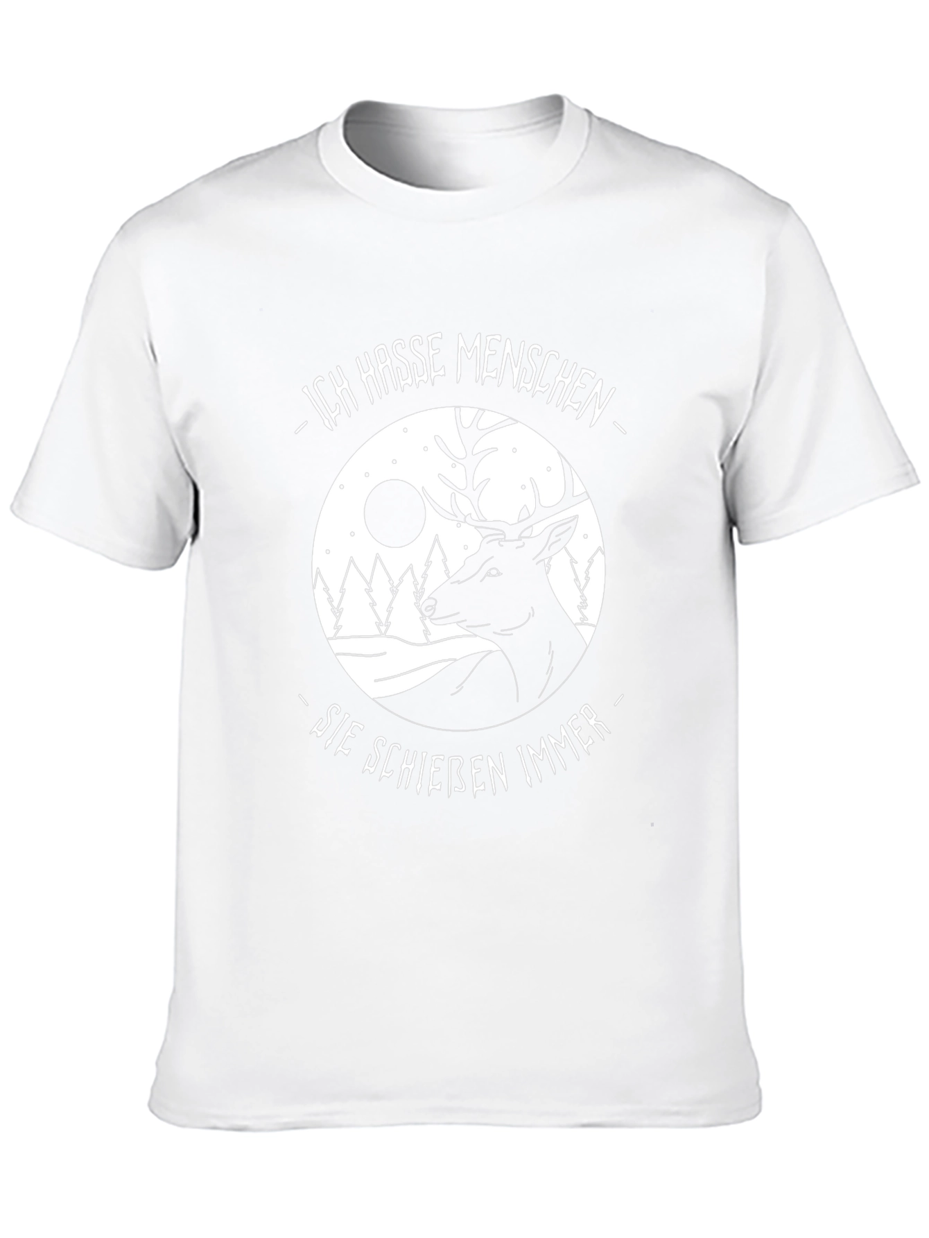 Mens I Hate People Deer Graphic Tee