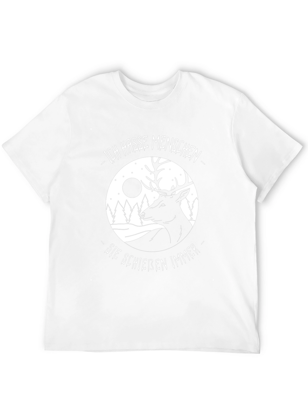 Mens I Hate People Deer Graphic Tee