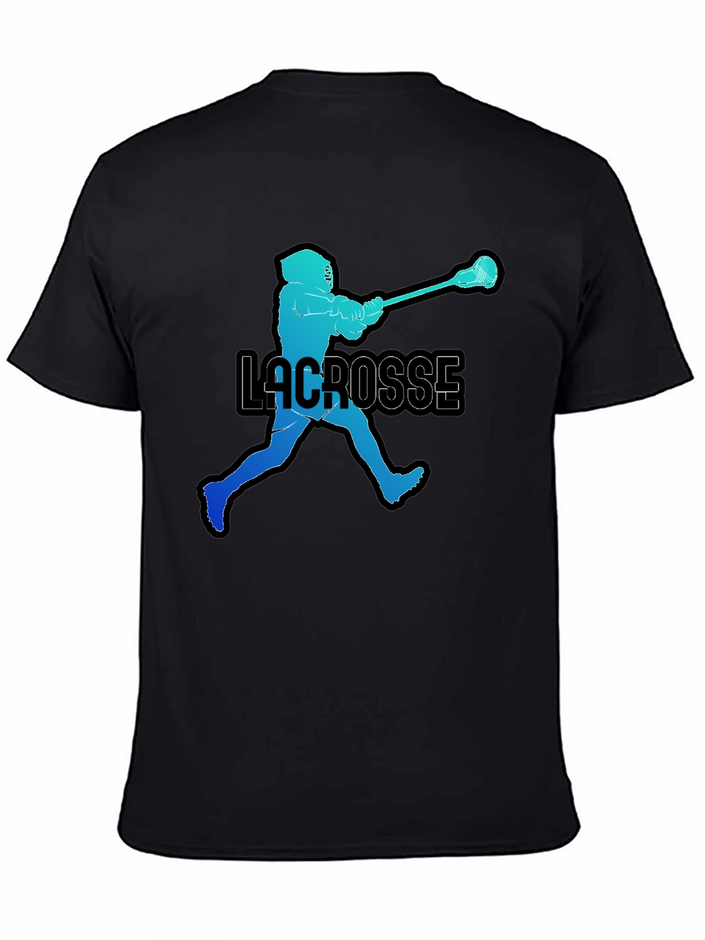 Lacrosse Player Silhouette Graphic T-Shirt