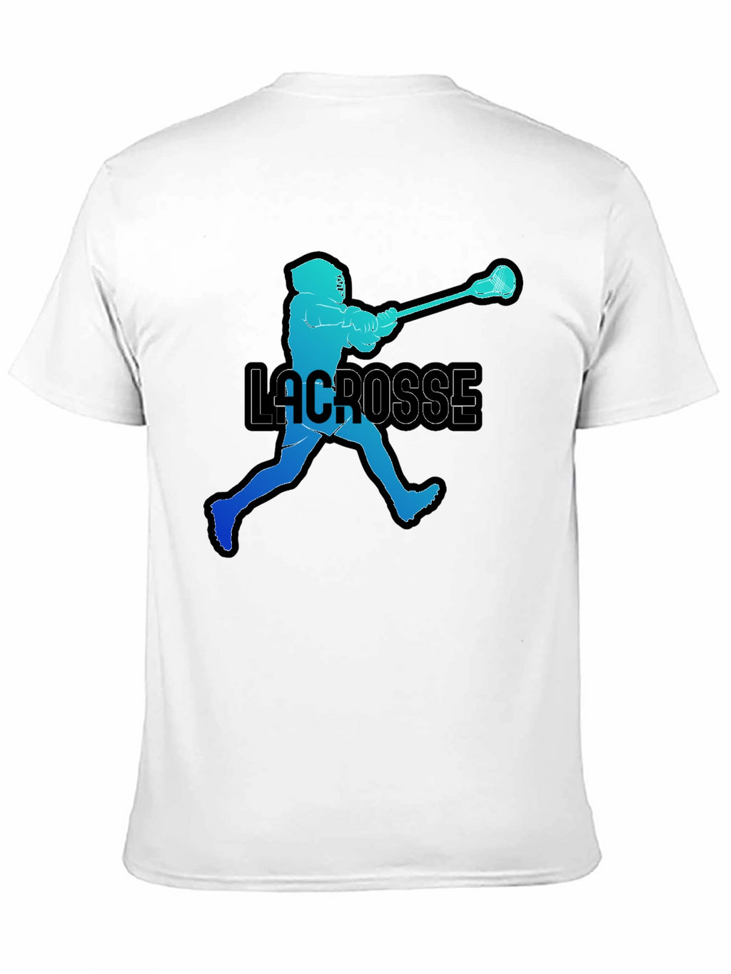 Lacrosse Player Silhouette Graphic T-Shirt