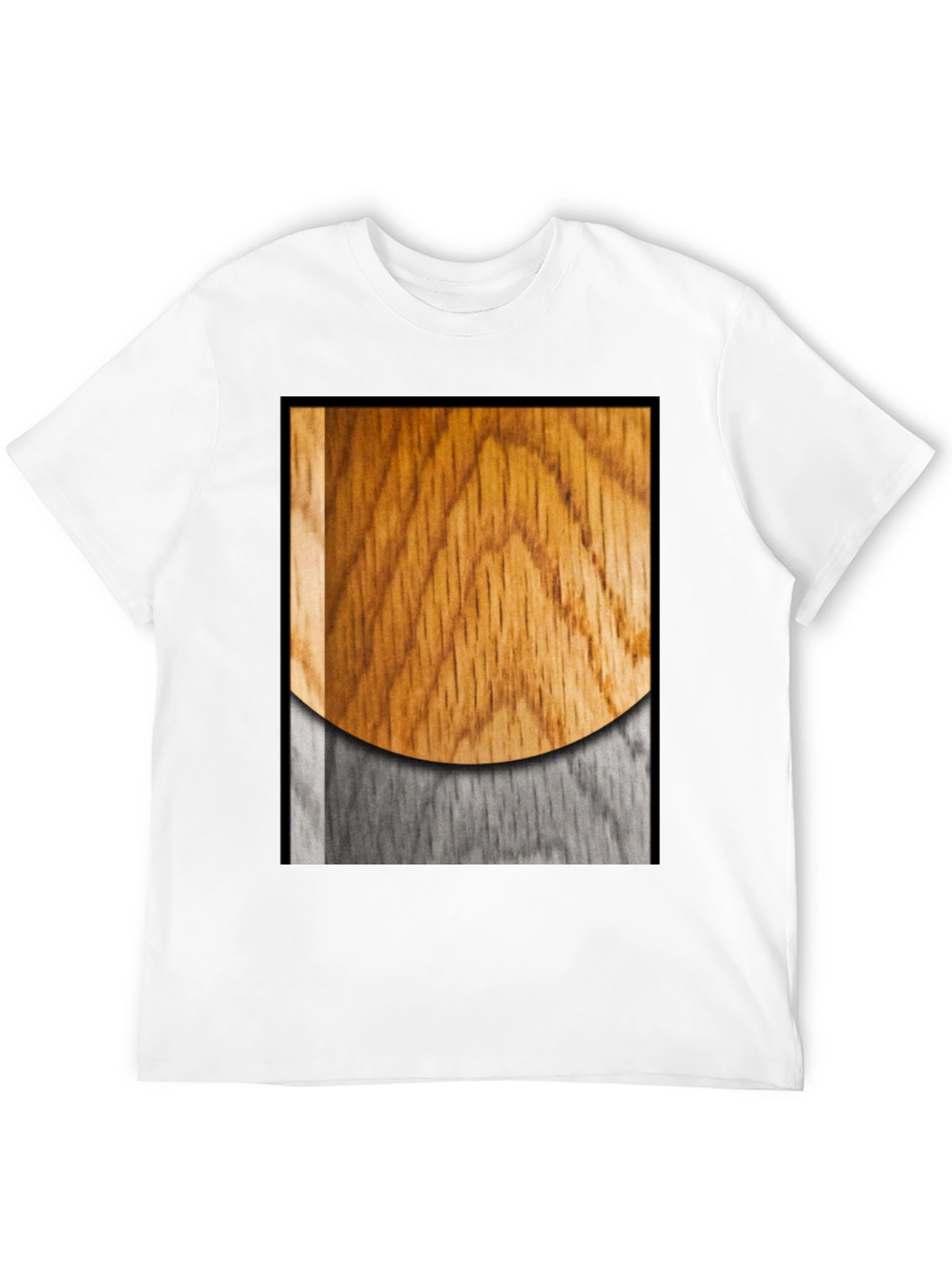 Wood Grain Graphic Black T-Shirt