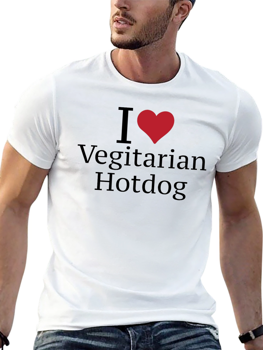 I Love Vegetarian Hotdogs T-Shirt - Classic Tee