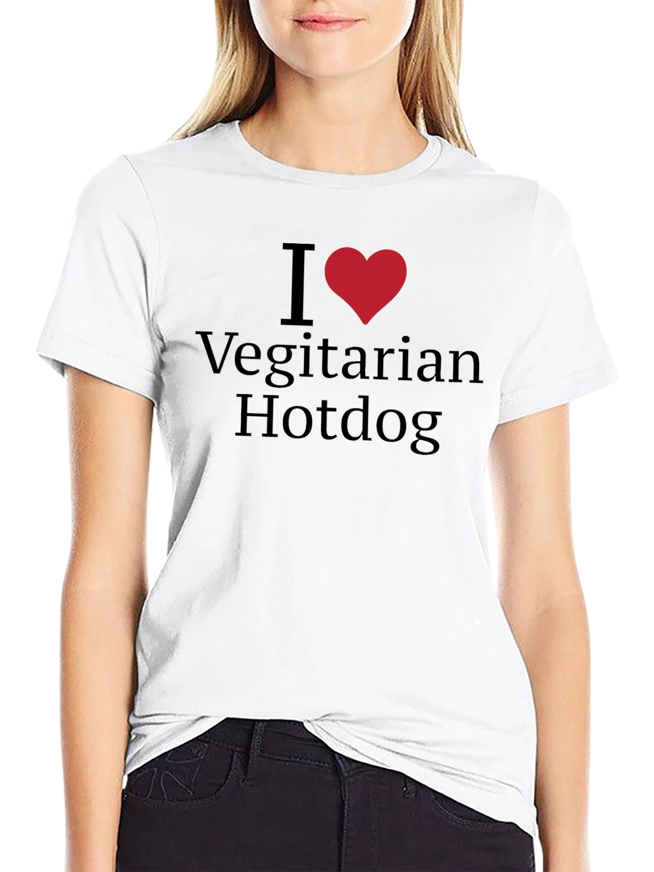 I Love Vegetarian Hotdogs T-Shirt - Classic Tee