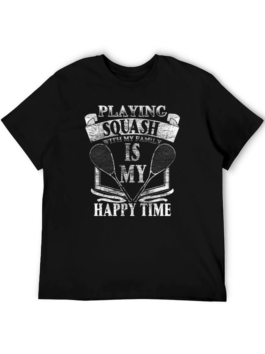 Squash Player Graphic T-Shirt: Happy Time Tee