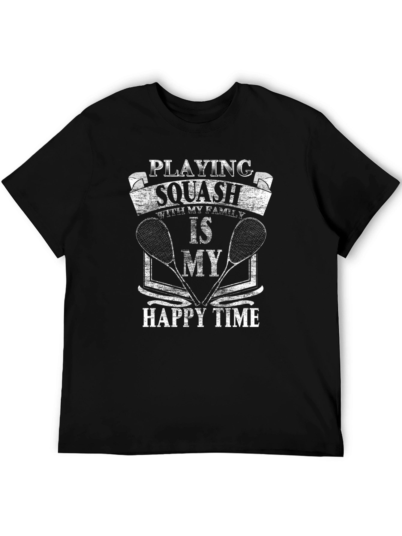 Squash Player Graphic T-Shirt: Happy Time Tee