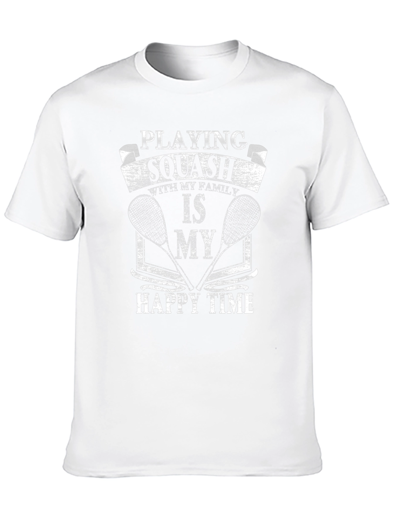 Squash Player Graphic T-Shirt: Happy Time Tee