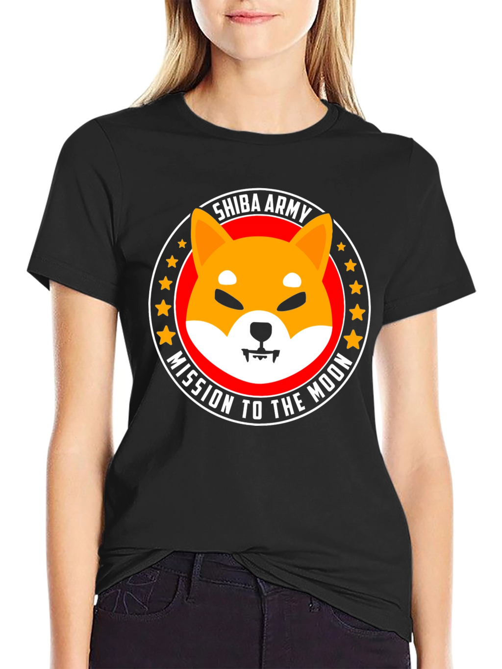 Shiba Army Mission to the Moon Graphic T-Shirt