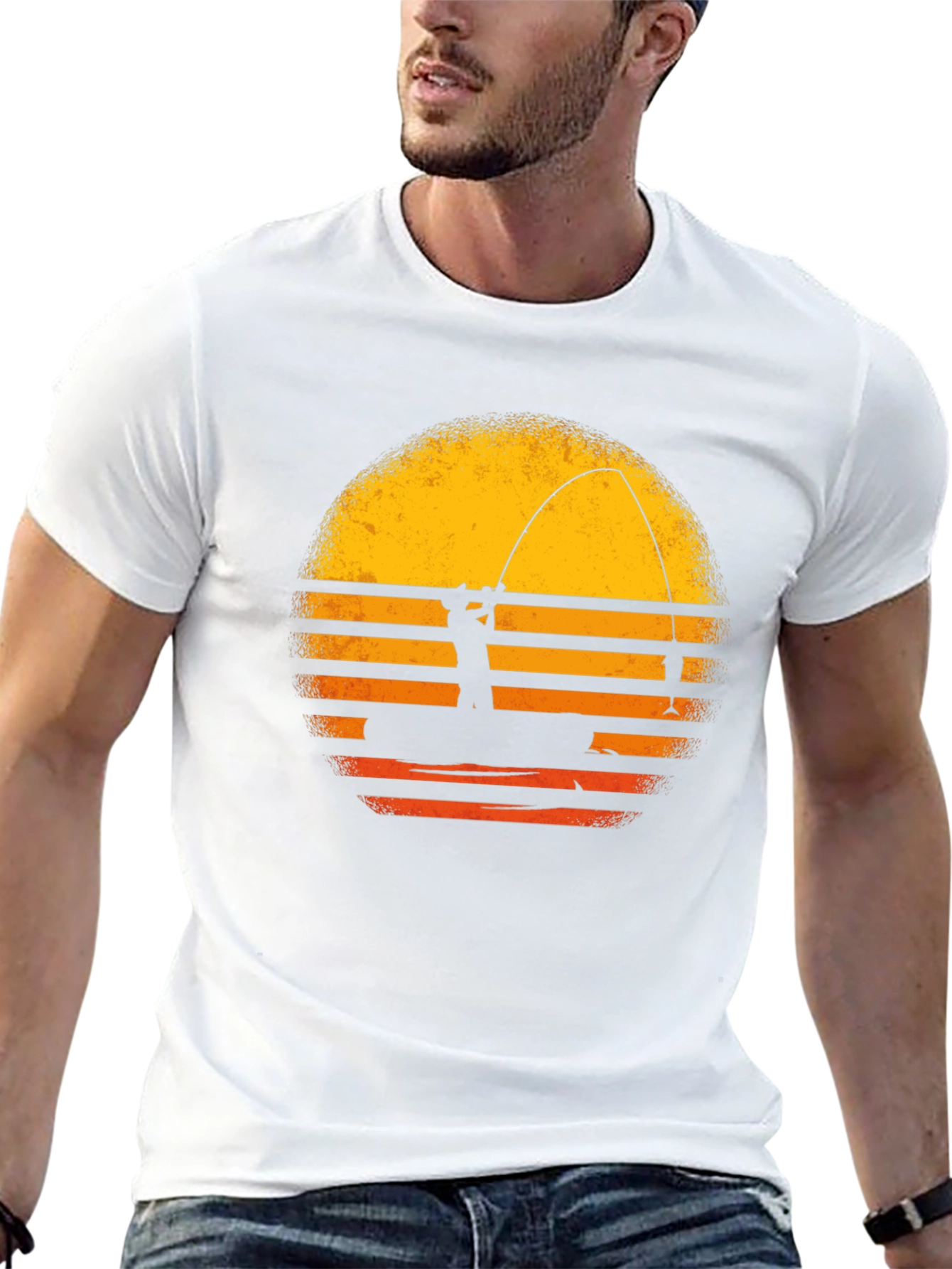 Fishing Sunset Graphic T-Shirt - Angler Tee
