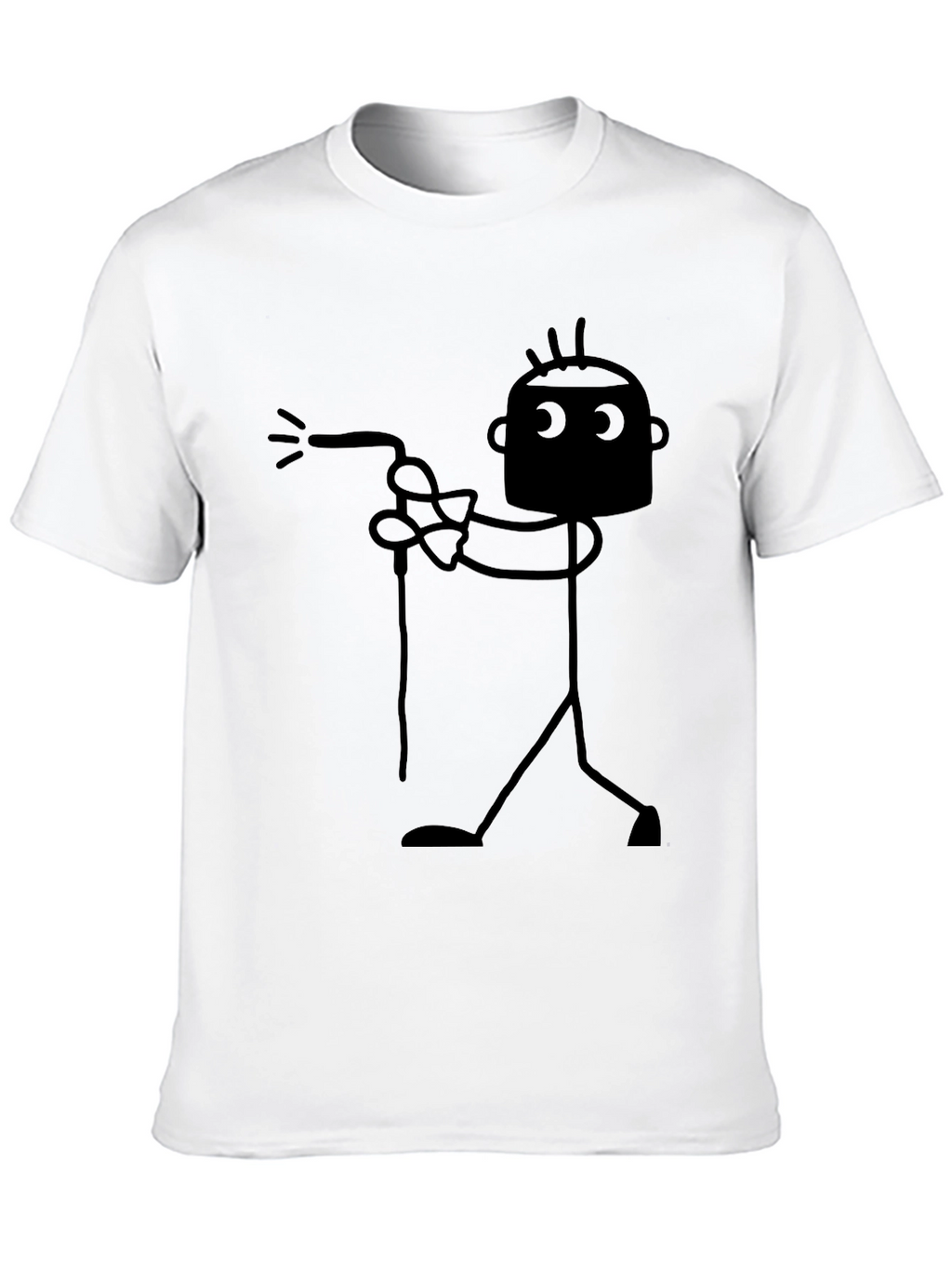 Funny Welder Stick Figure Black T-Shirt