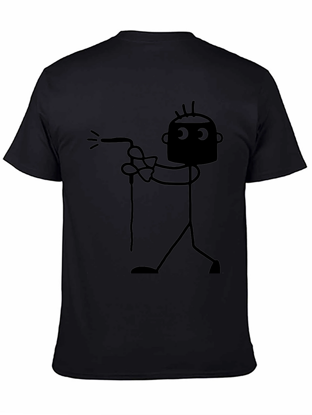 Funny Welder Stick Figure Black T-Shirt