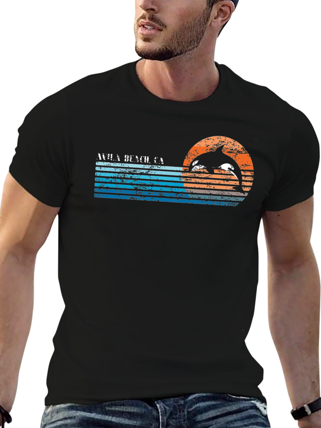 Waiā Beach CA Orca Sunset Tee