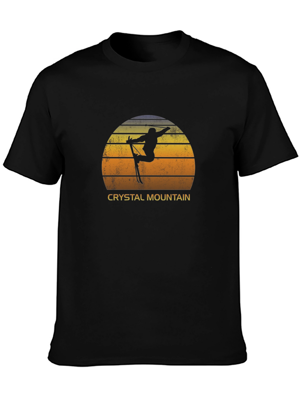 Crystal Mountain Retro Skier Graphic Tee