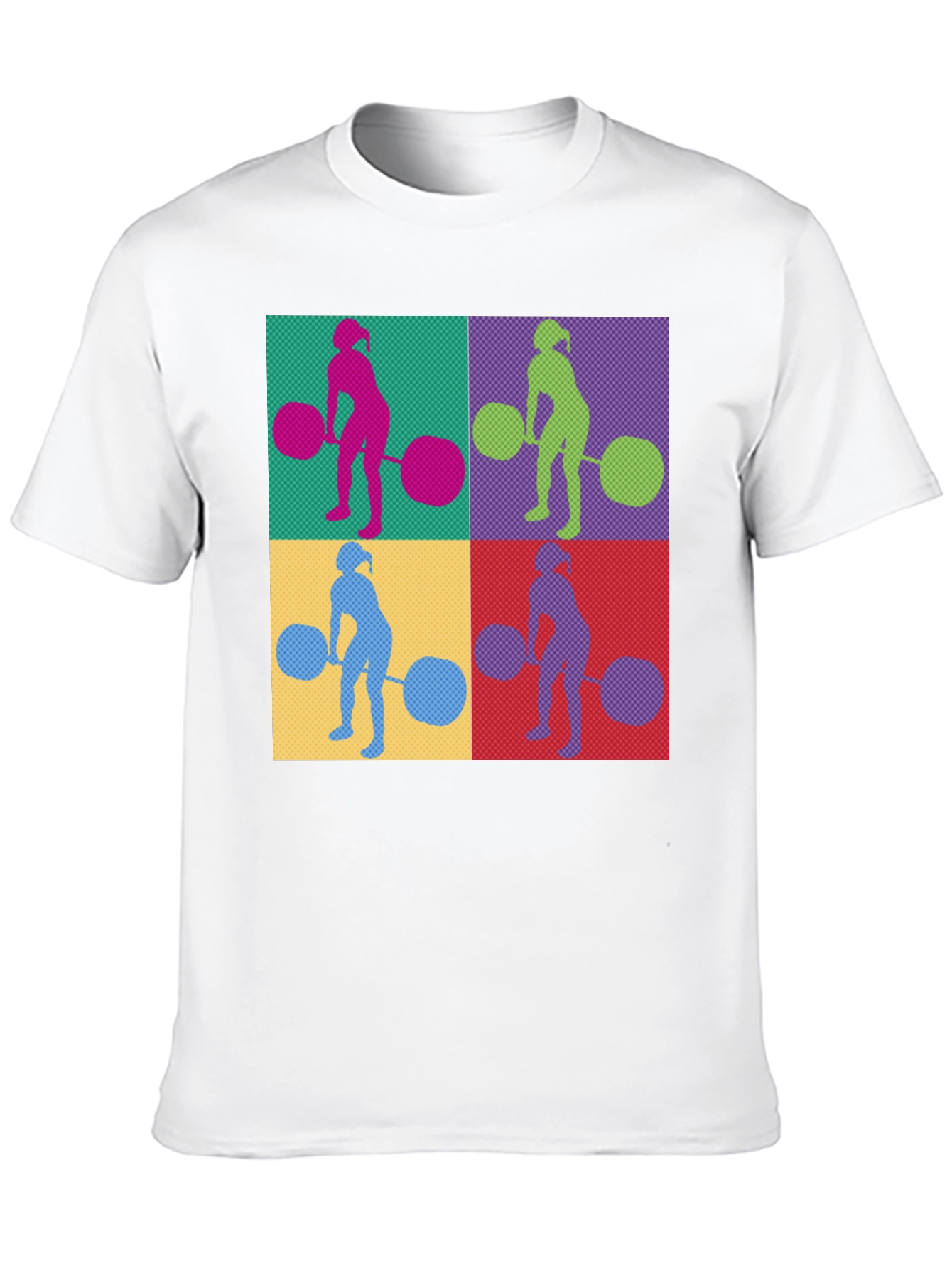 Weightlifting Woman T-Shirt - Retro Pop Art Style
