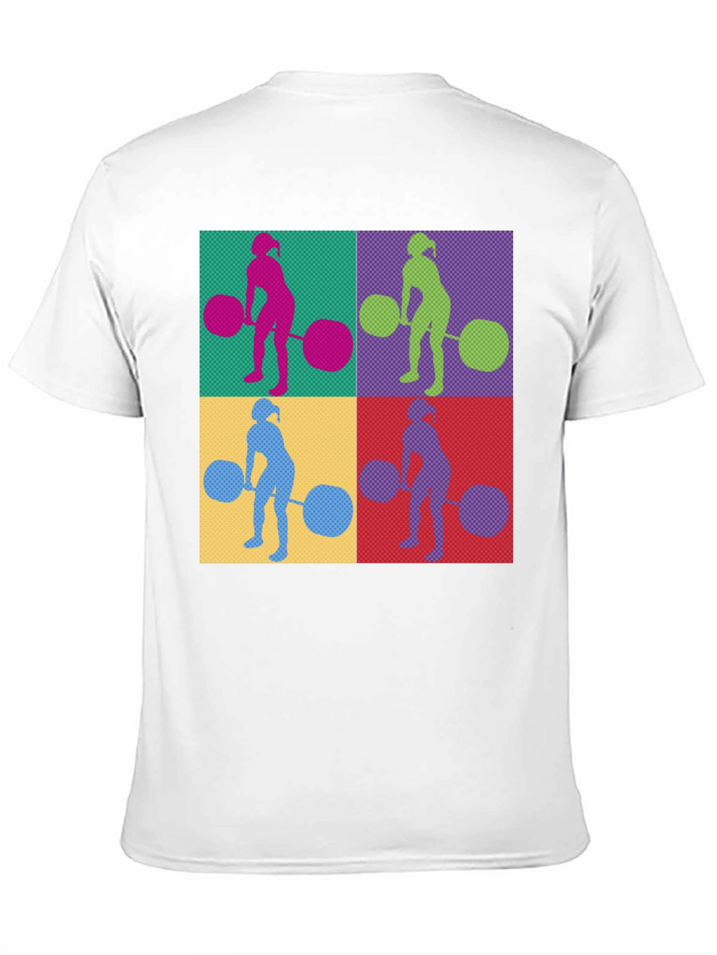 Weightlifting Woman T-Shirt - Retro Pop Art Style