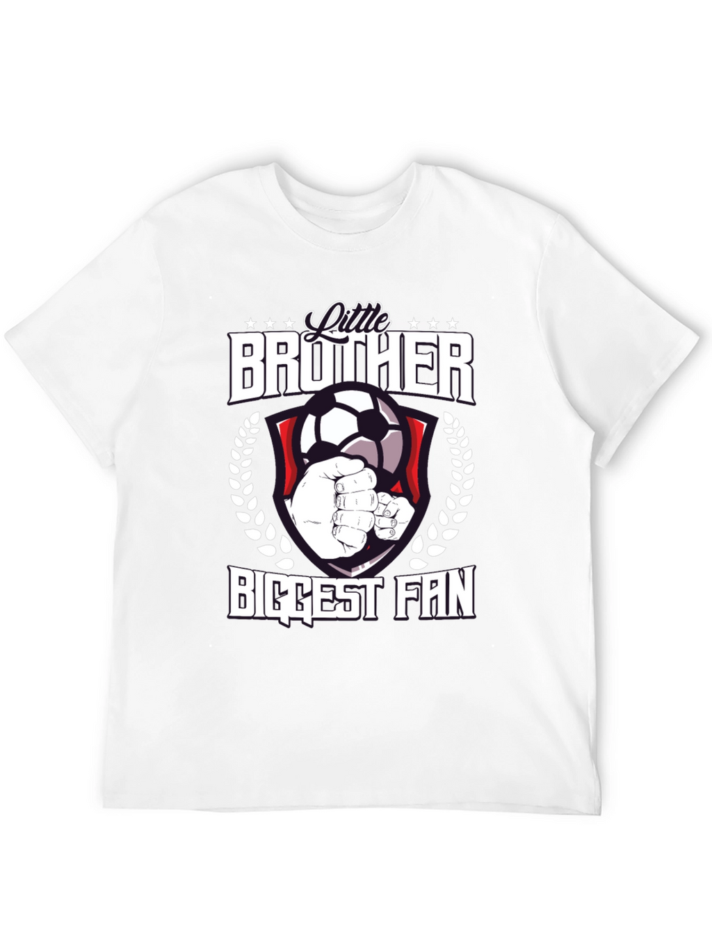 Little Brother Biggest Fan Soccer T-Shirt