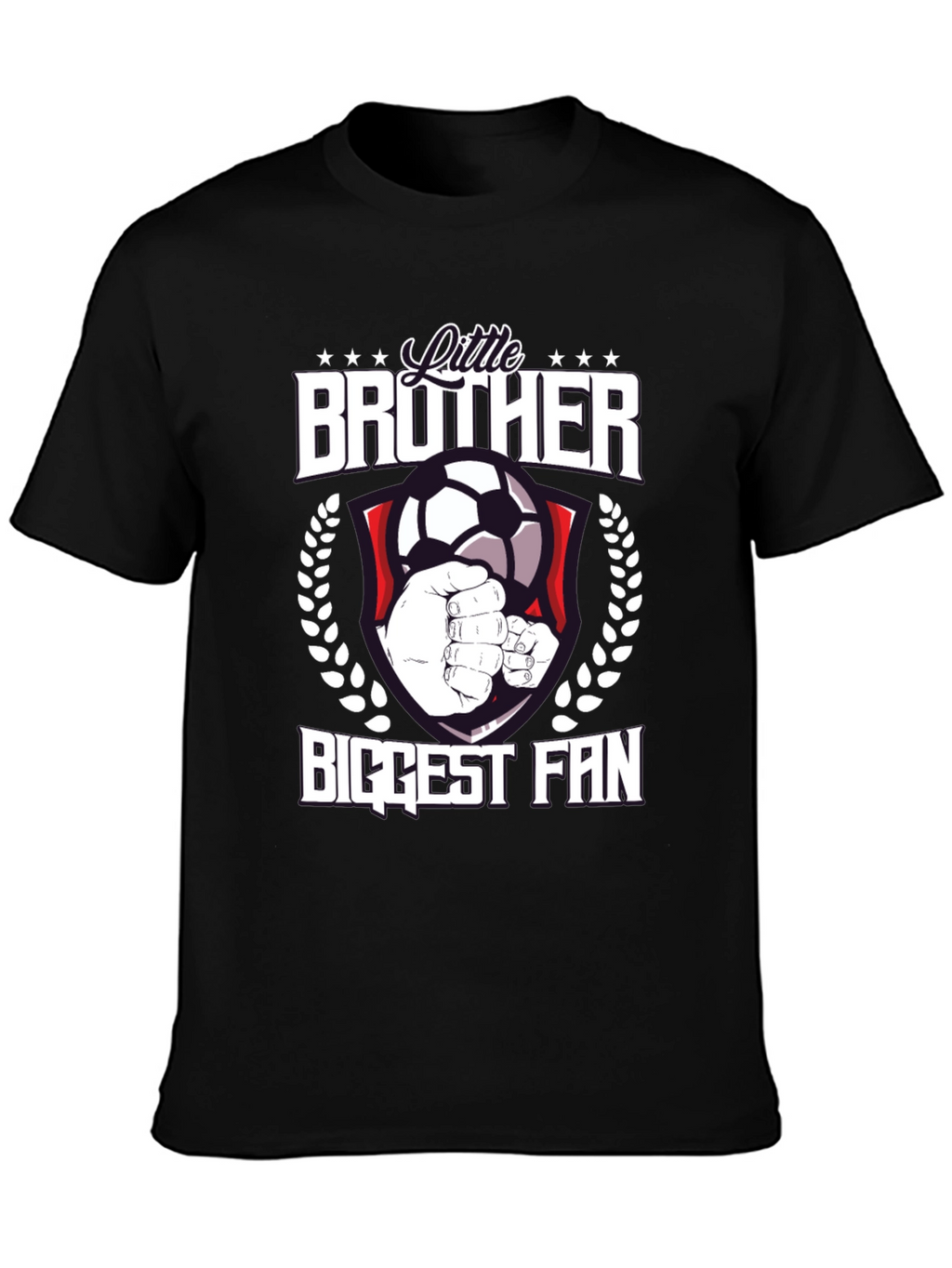 Little Brother Biggest Fan Soccer T-Shirt