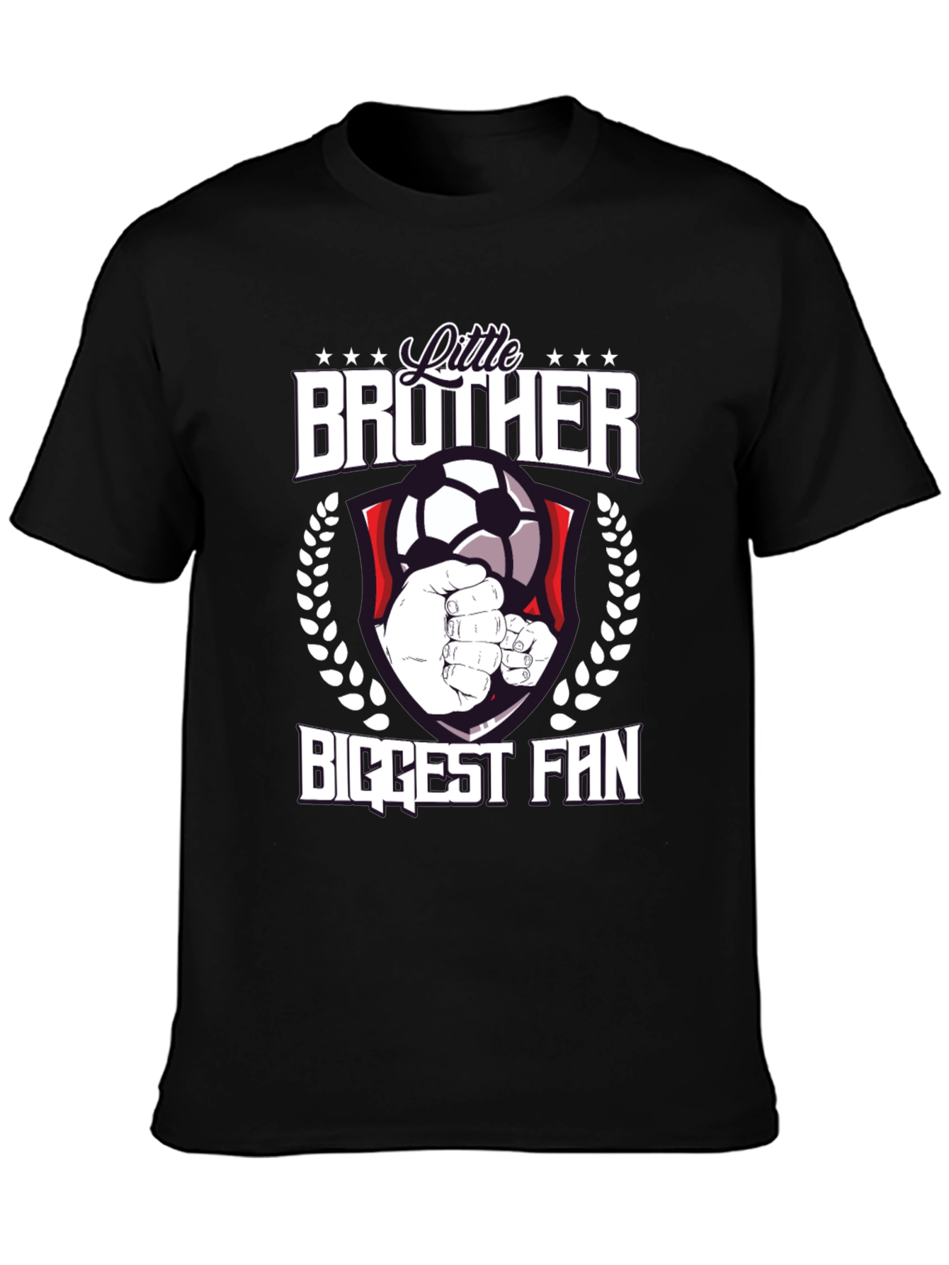 Little Brother Biggest Fan Soccer T-Shirt