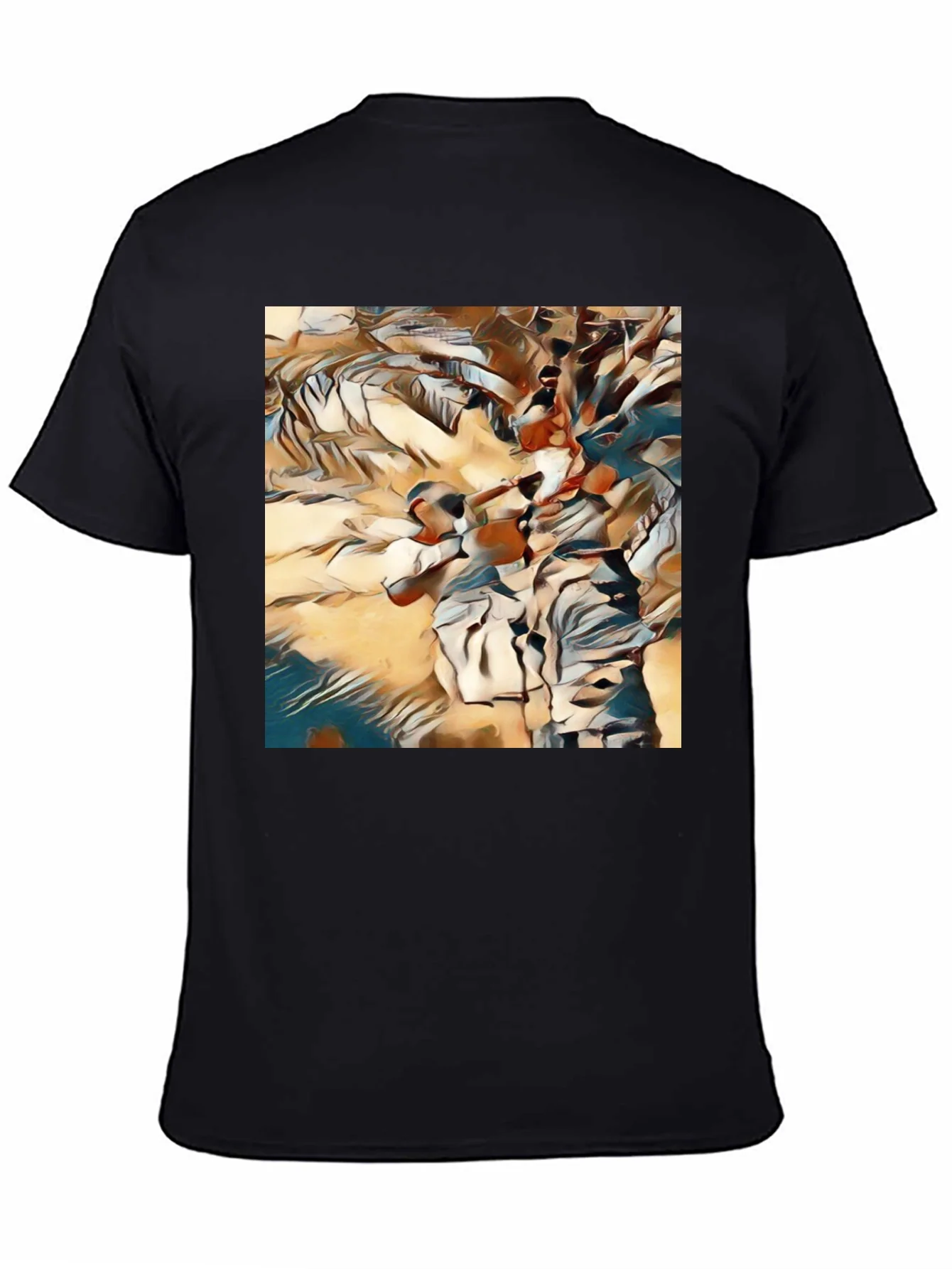 Abstract Art Graphic Tee - Modern Black T-Shirt