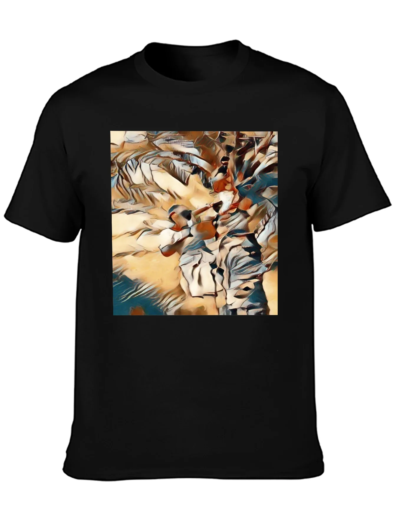 Abstract Art Graphic Tee - Modern Black T-Shirt