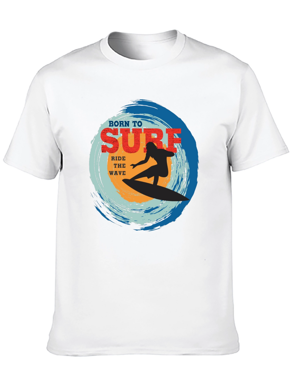 Born To Surf Black Graphic Tee