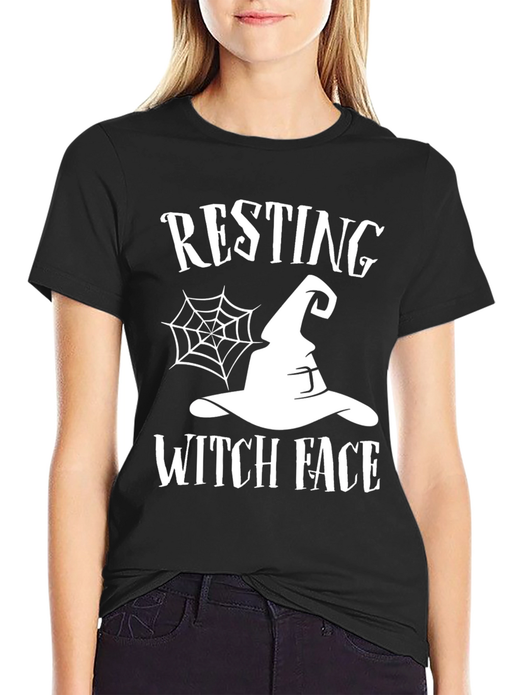 Resting Witch Face Halloween T-Shirt