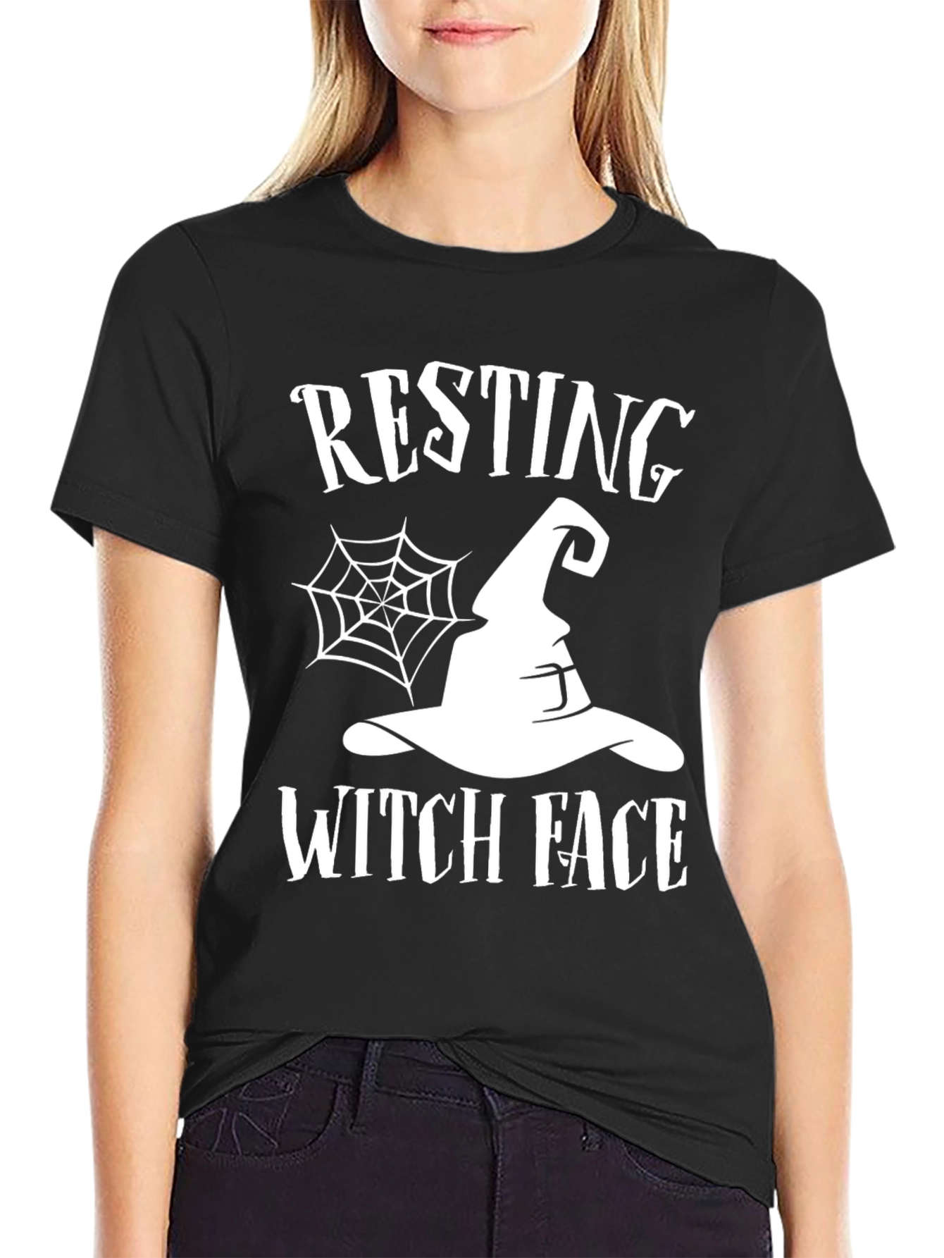 Resting Witch Face Halloween T-Shirt