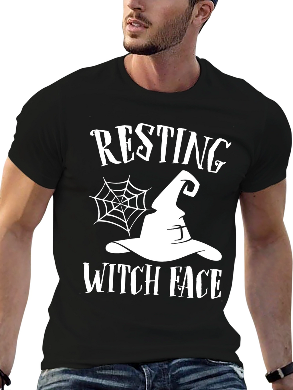 Resting Witch Face Halloween T-Shirt