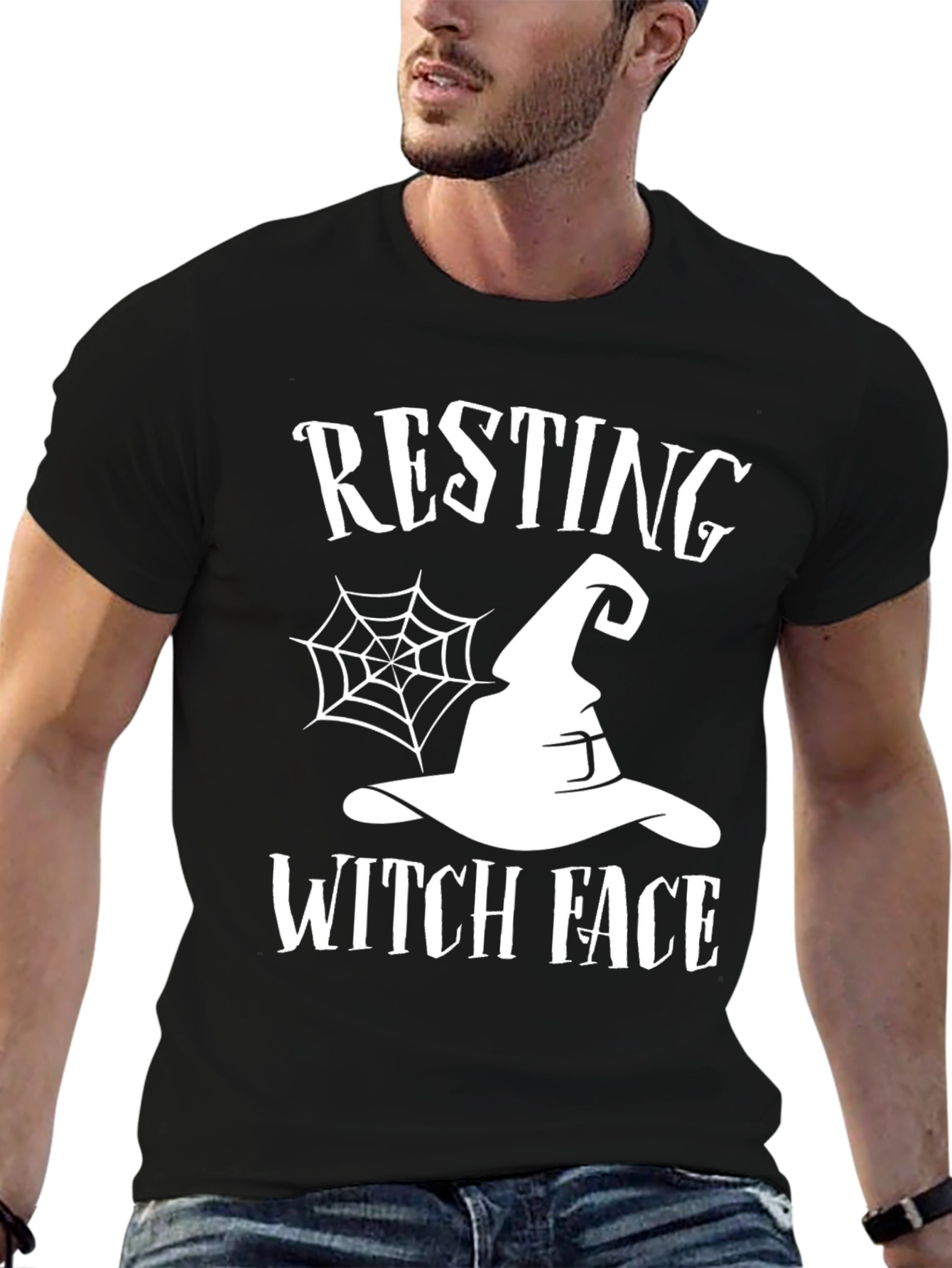 Resting Witch Face Halloween T-Shirt