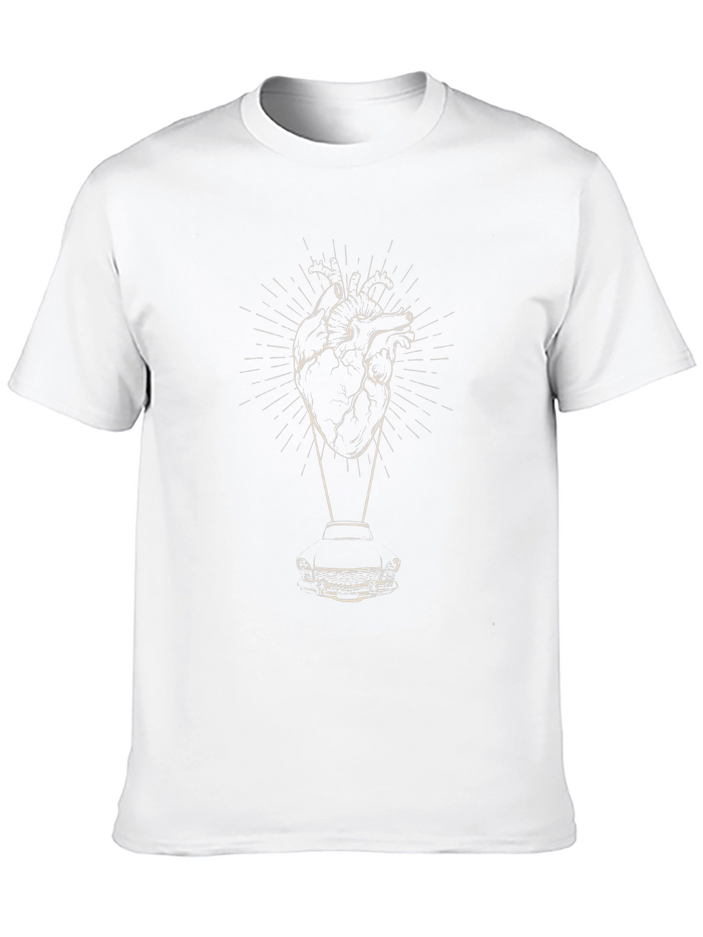 Heart and Car Graphic Tee - Modern Style