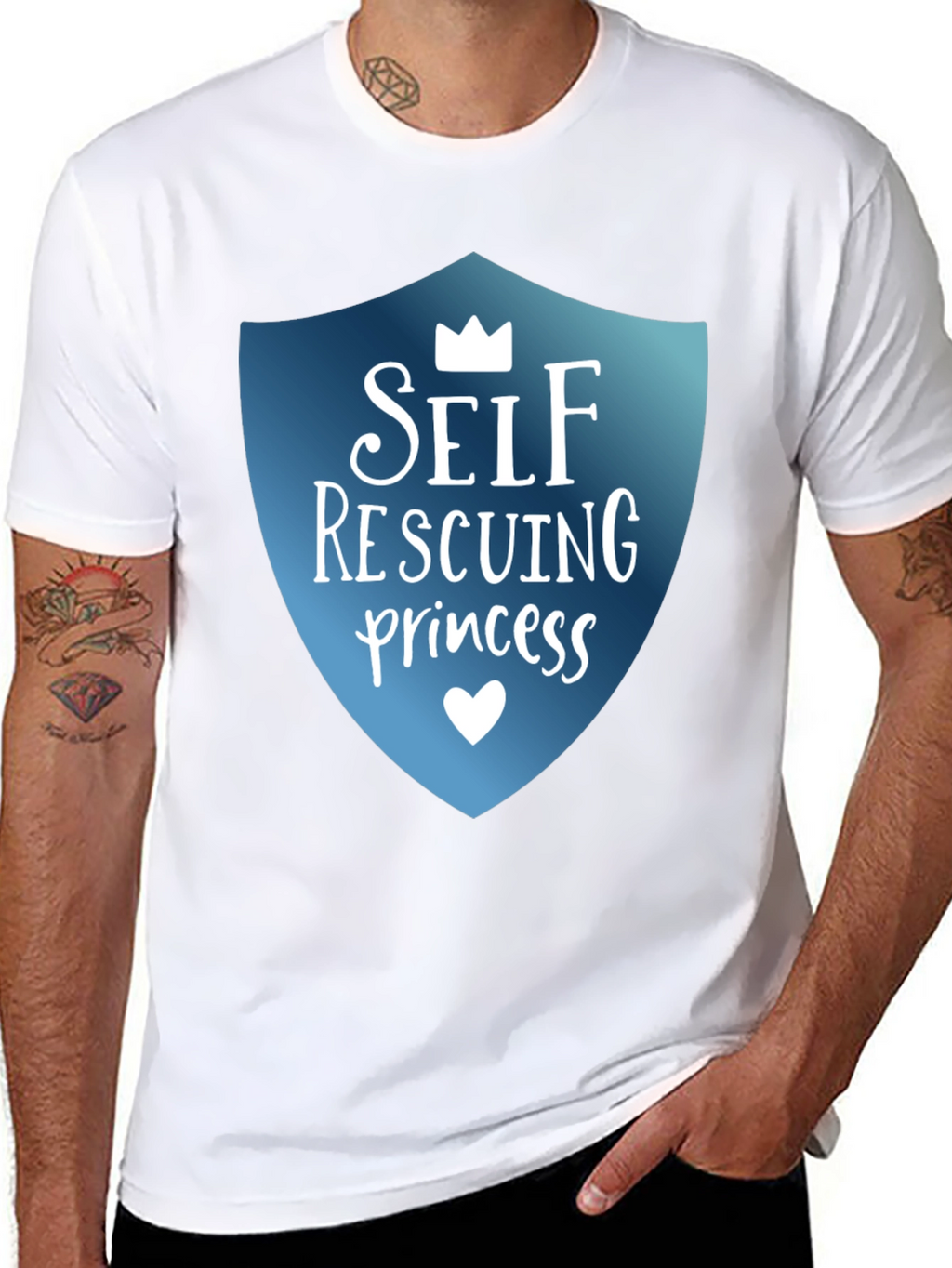 Self Rescuing Princess Black T-Shirt