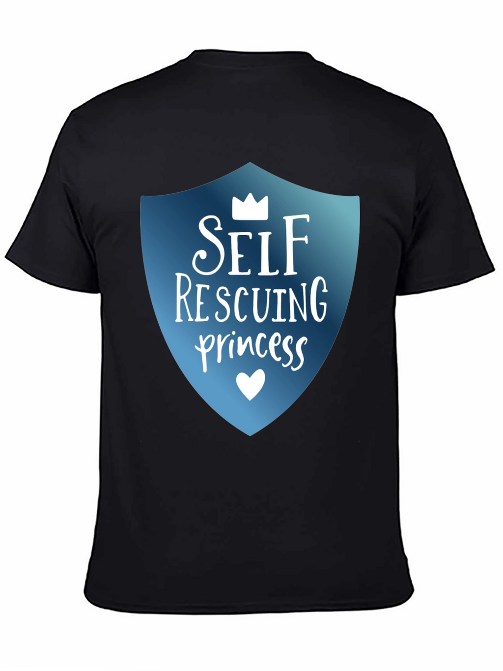 Self Rescuing Princess Black T-Shirt