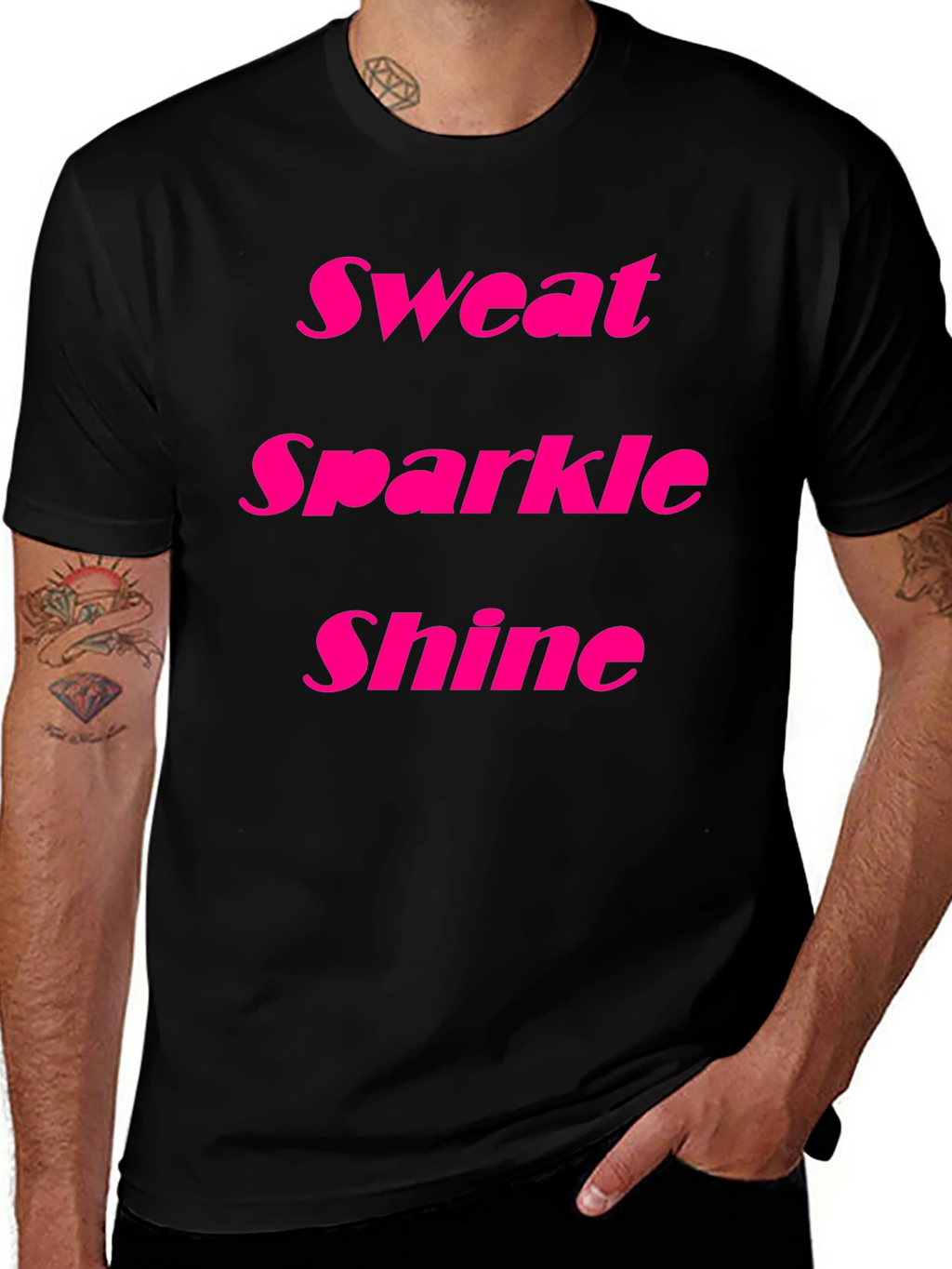 Sweat Sparkle Shine Black T-Shirt