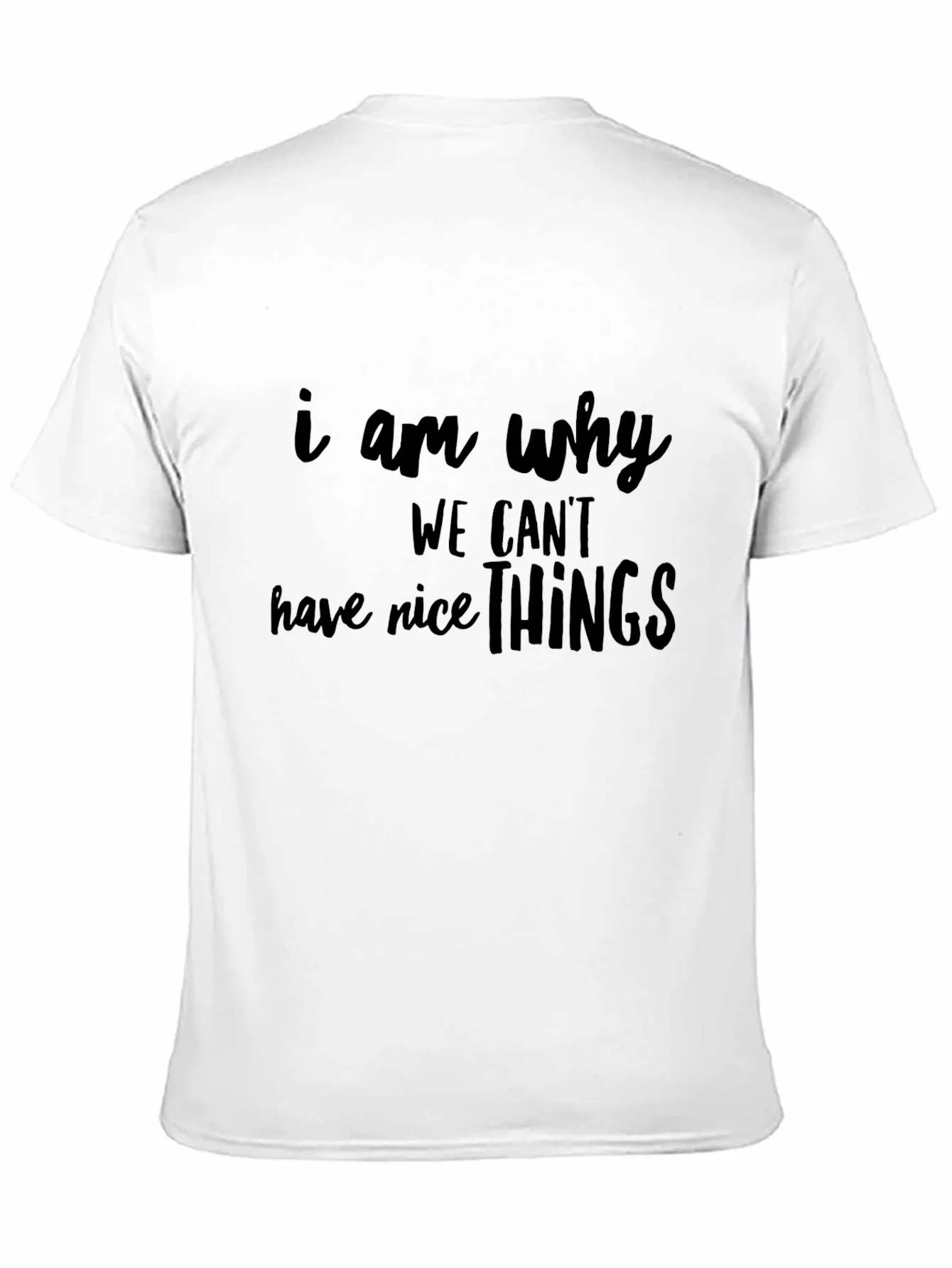 Funny I Am Why We Cant Have Nice Things Black T-Shirt