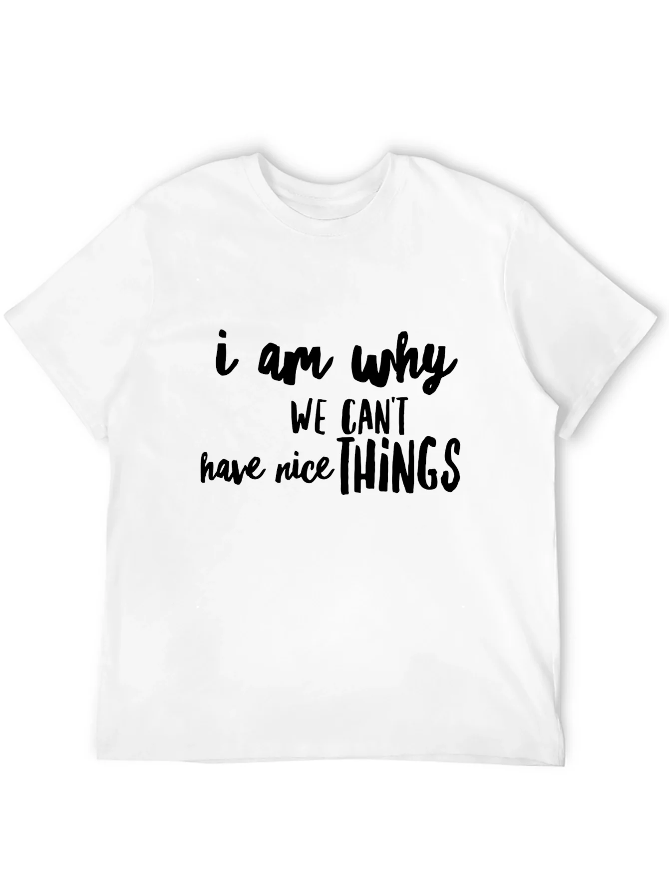 Funny I Am Why We Cant Have Nice Things Black T-Shirt