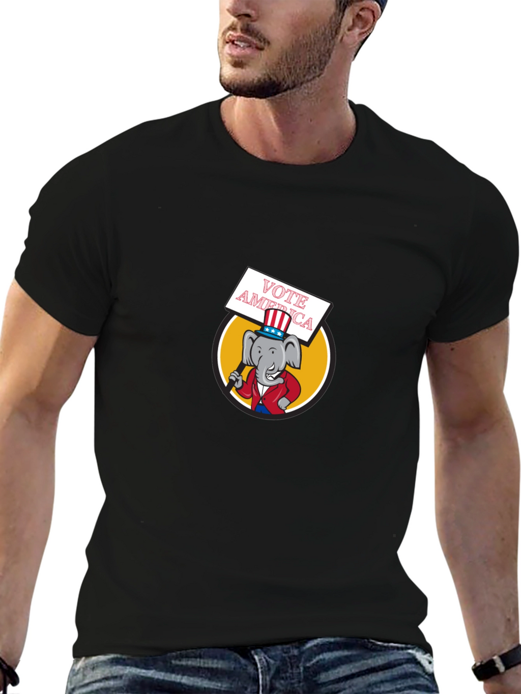 Vote America Elephant Graphic T-Shirt