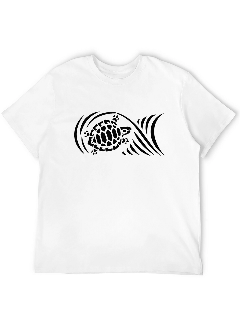 Mens Black Turtle Graphic T-Shirt