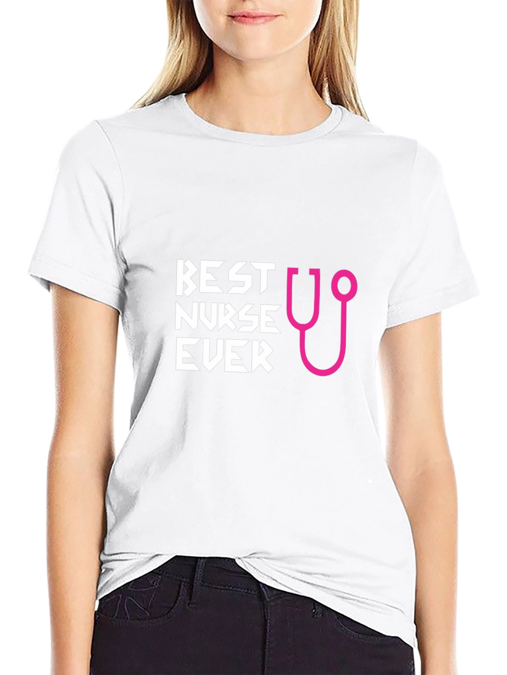 Best Nurse Ever Graphic T-Shirt - Black