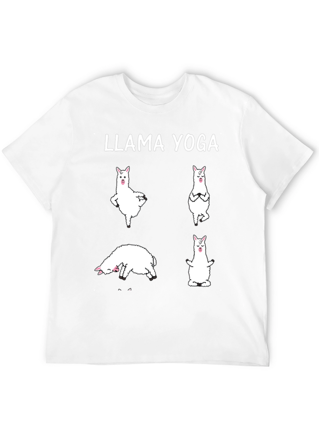 Llama Yoga Black Graphic T-Shirt