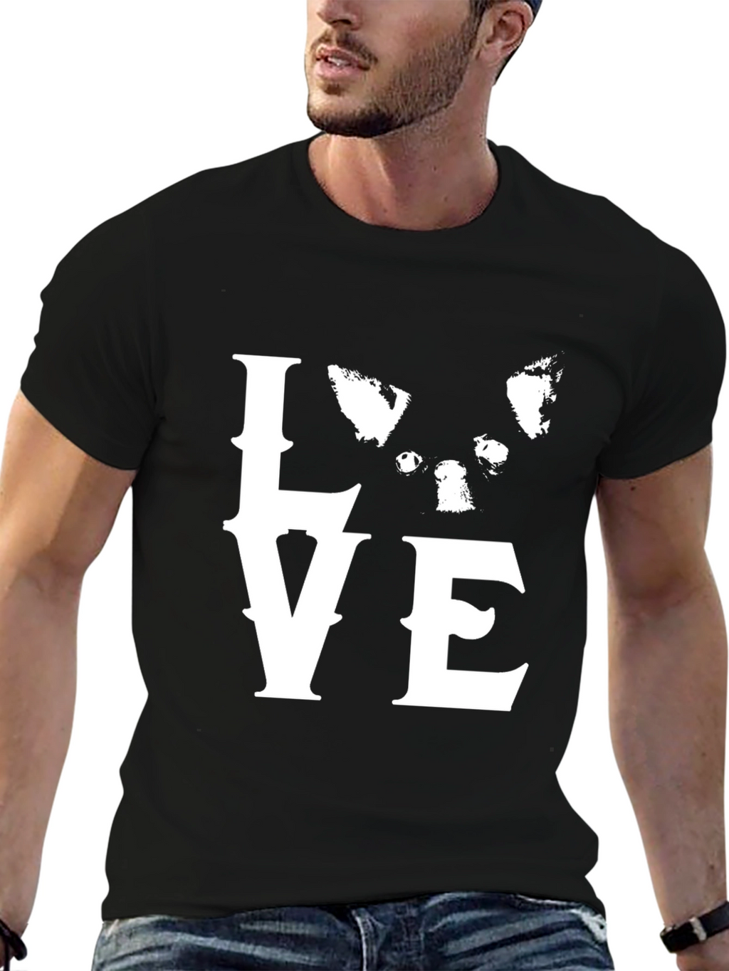 Love Chihuahua T-Shirt Black