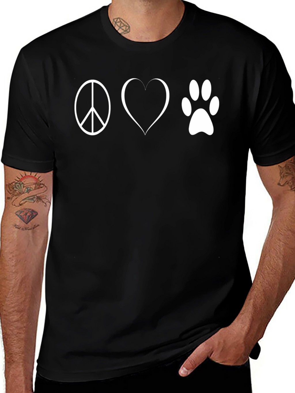 Peace Love Paws Graphic T-Shirt