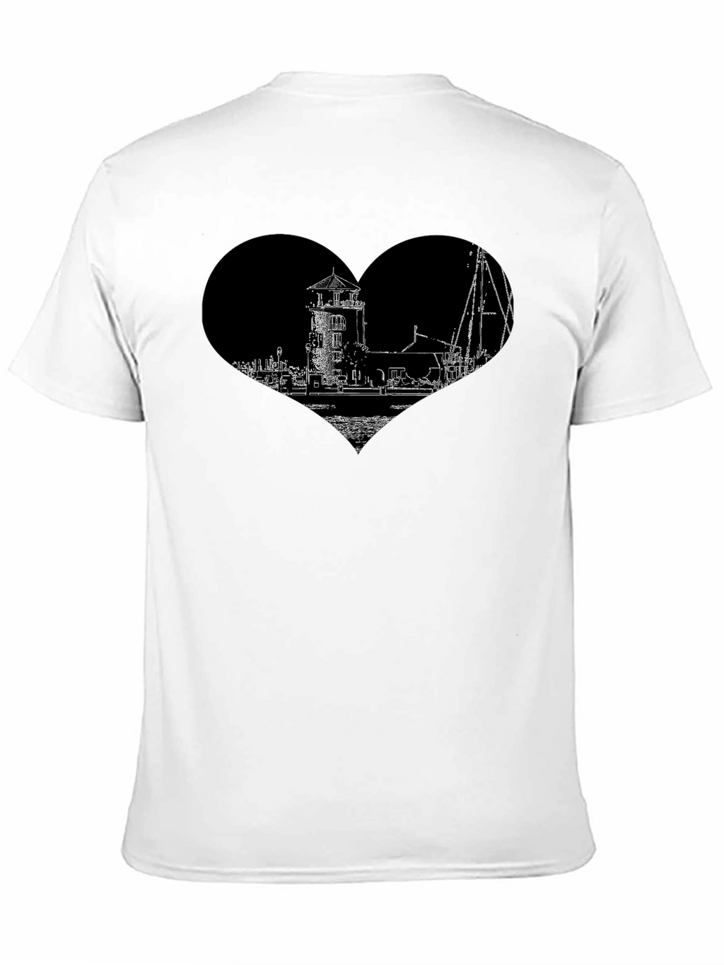 Lighthouse Heart Graphic Tee - Black