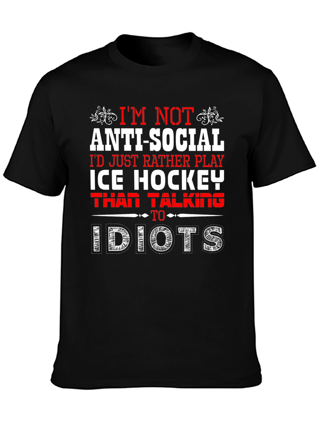 Ice Hockey Anti-Social T-Shirt