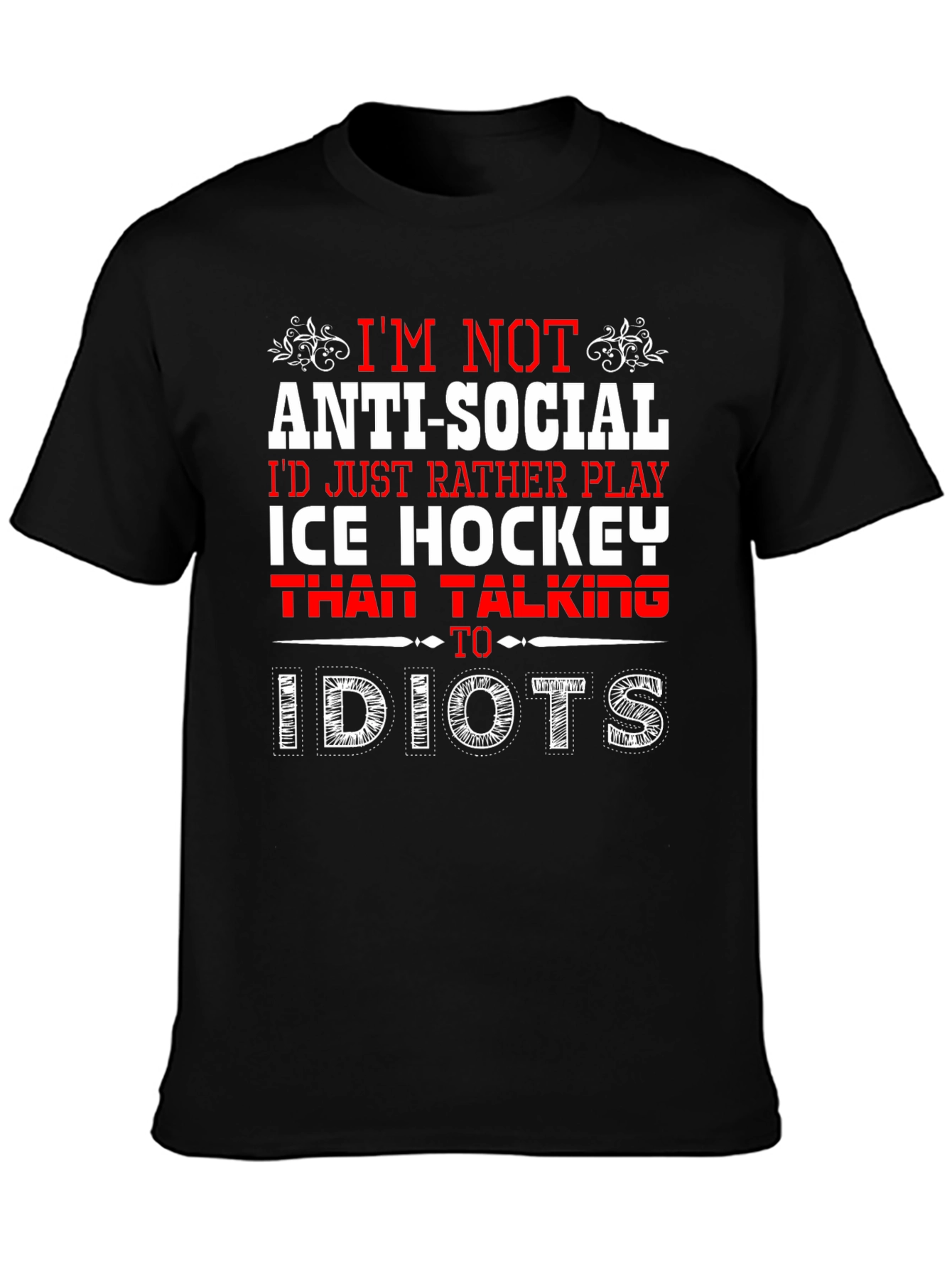 Ice Hockey Anti-Social T-Shirt