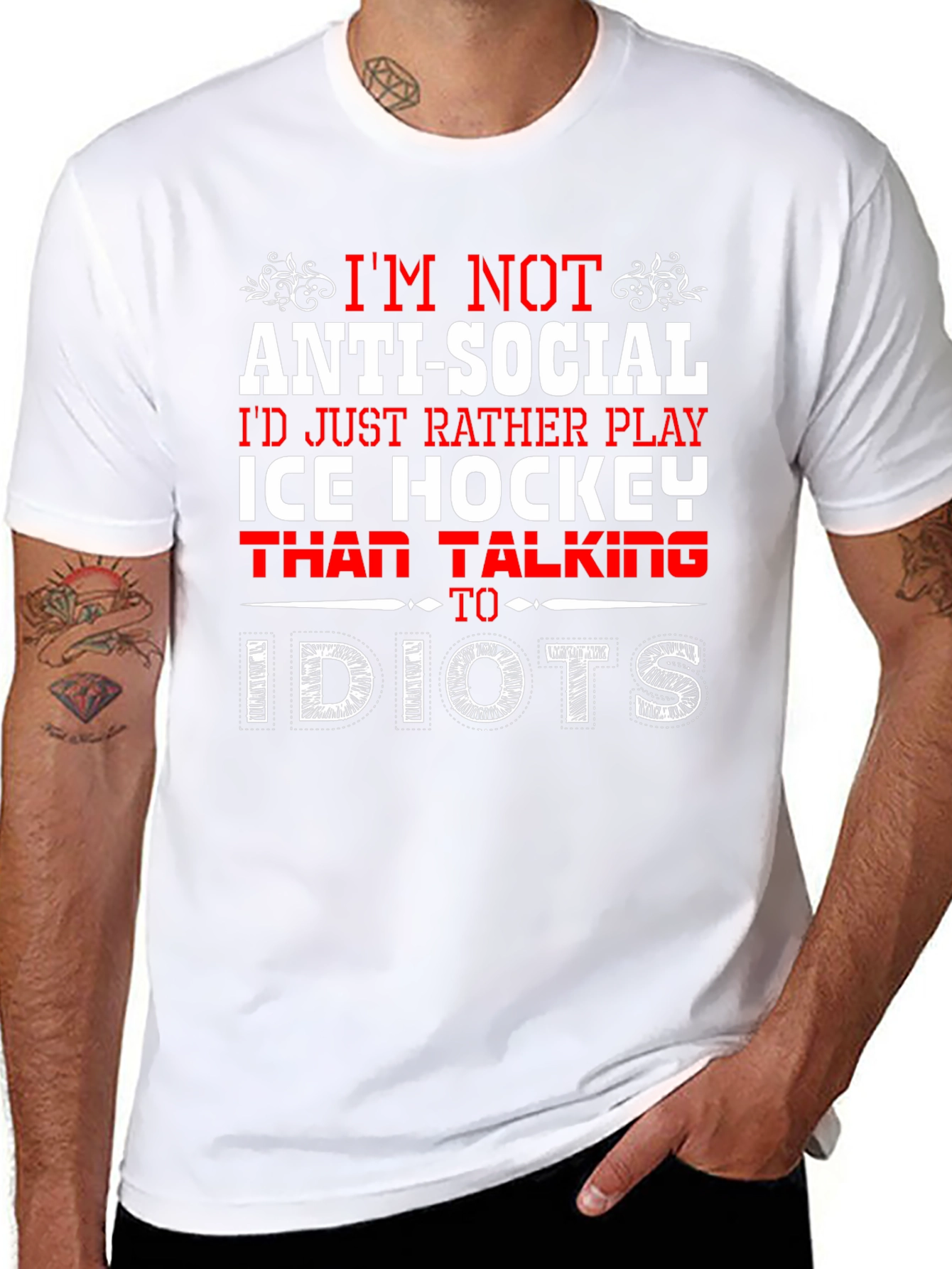 Ice Hockey Anti-Social T-Shirt