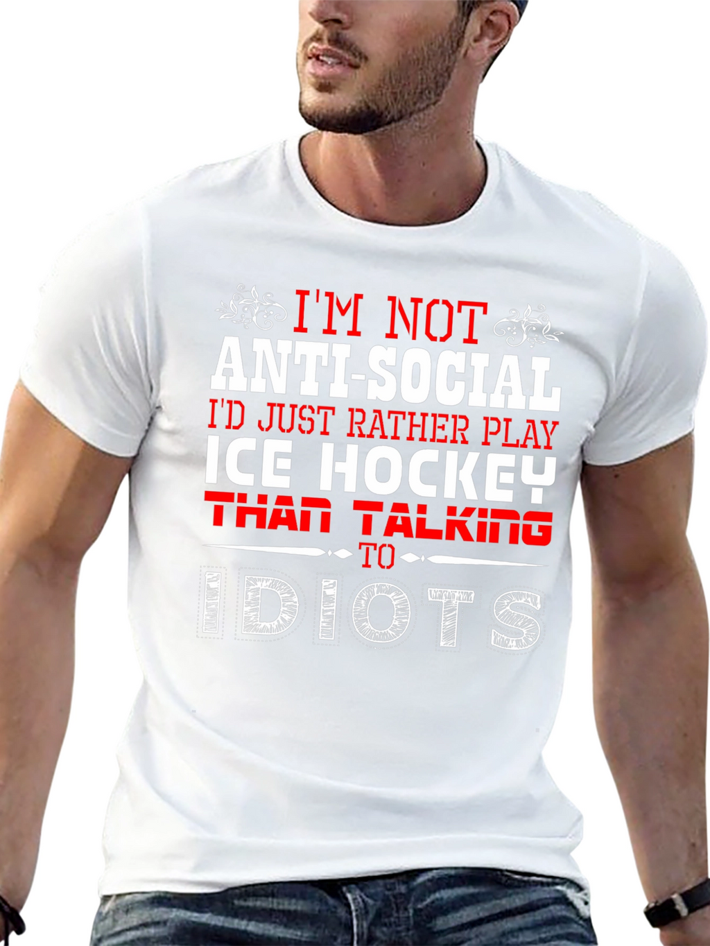 Ice Hockey Anti-Social T-Shirt