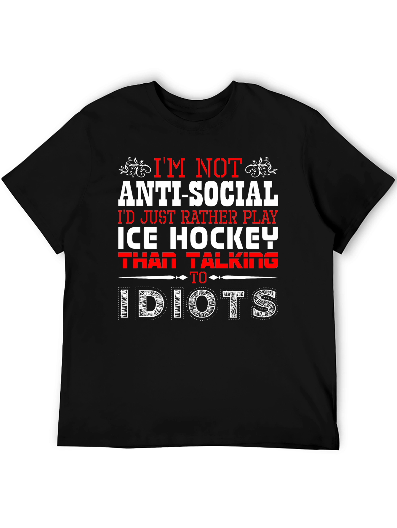 Ice Hockey Anti-Social T-Shirt