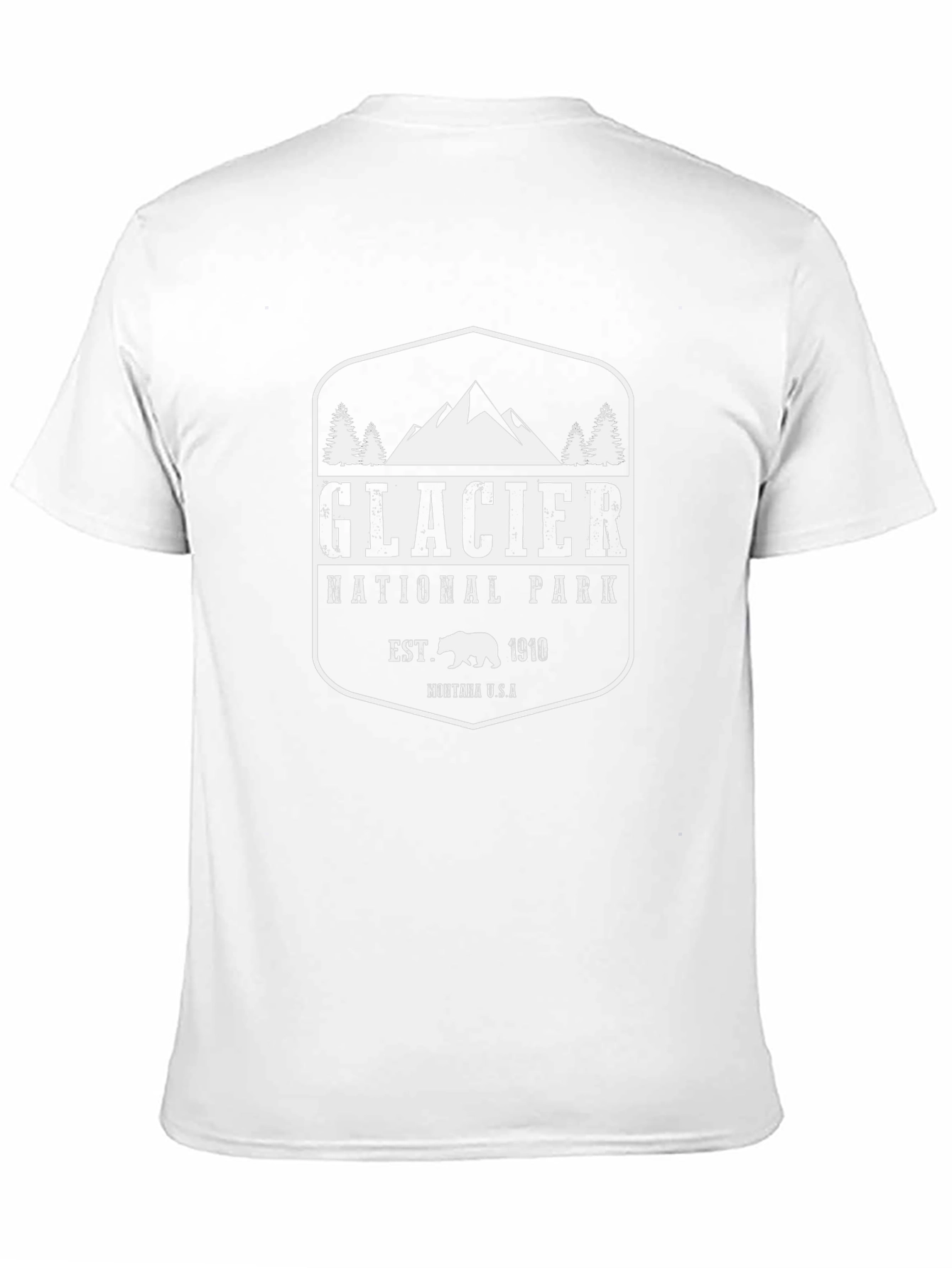 Glacier National Park Black T-Shirt