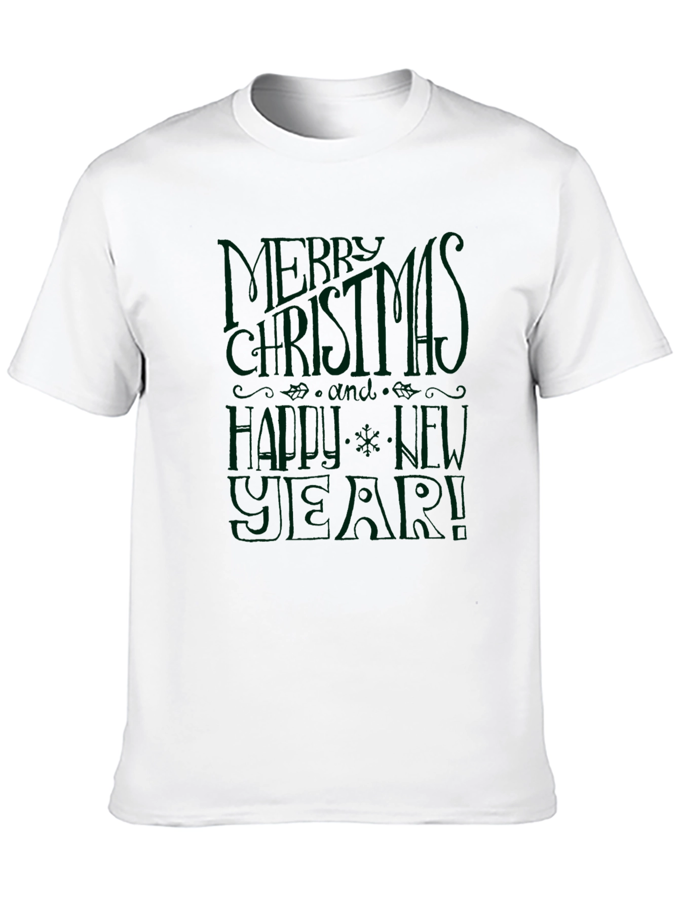 Festive Merry Christmas & Happy New Year Graphic Tee