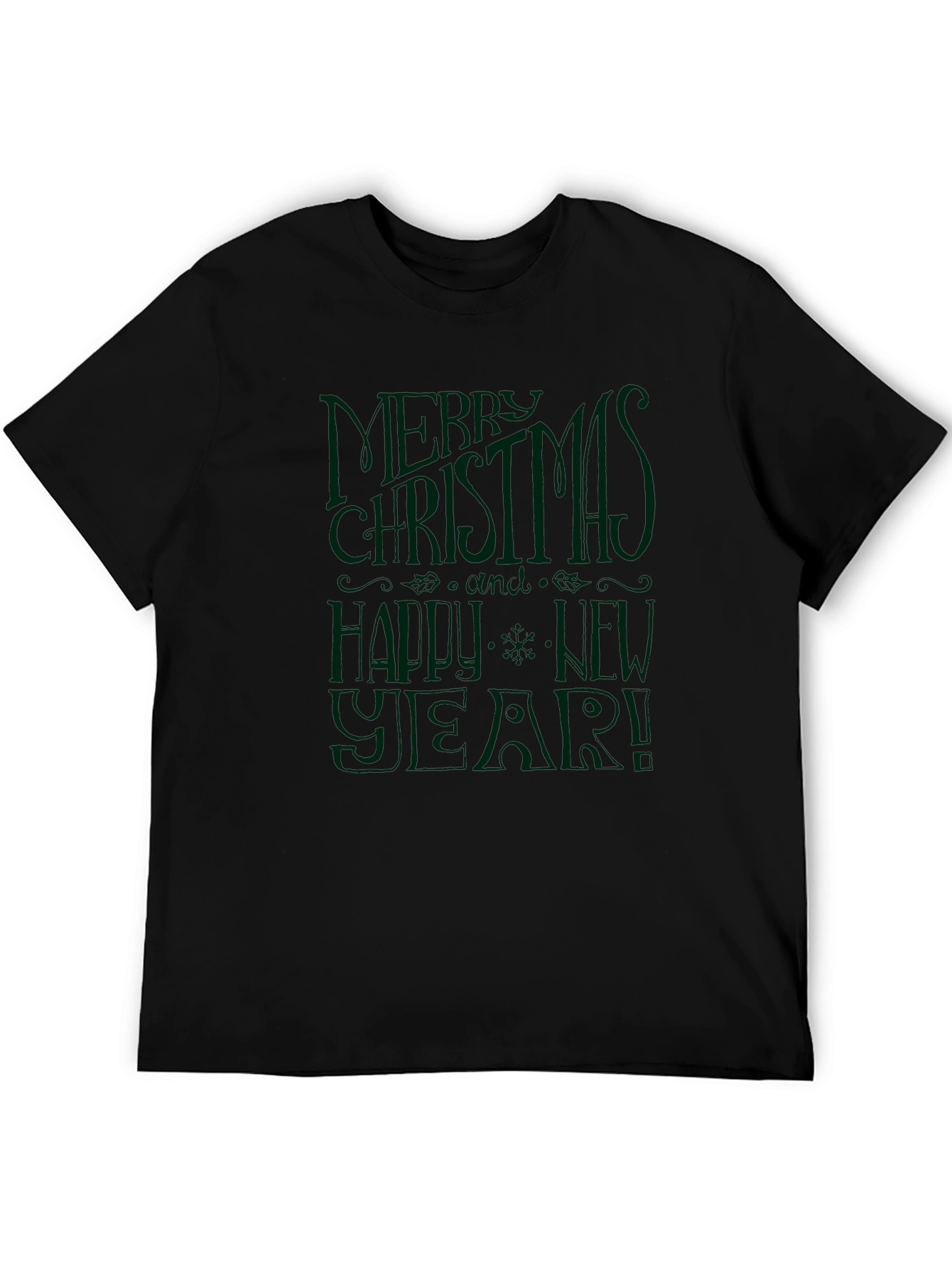 Festive Merry Christmas & Happy New Year Graphic Tee